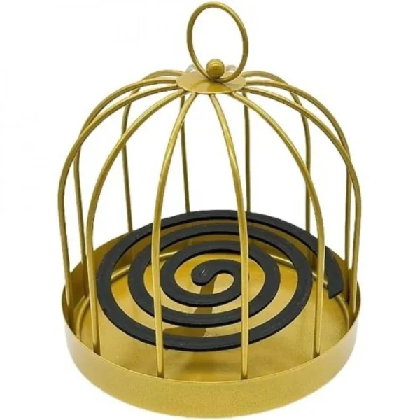 Μεταλλική Βάση για Φιδάκια Κουνουπιών με Διακοσμητικό Πουλάκι και Συλλογή Στάχτης 14x16,5 cm