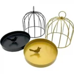 Μεταλλική Βάση για Φιδάκια Κουνουπιών με Διακοσμητικό Πουλάκι και Συλλογή Στάχτης 14x16,5 cm