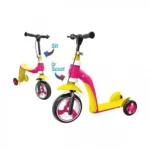 Παιδικό Πολυμορφικό Πατίνι & Ποδήλατο 2 σε 1 με 3 Τροχούς και Ρυθμιζόμενο Τιμόνι