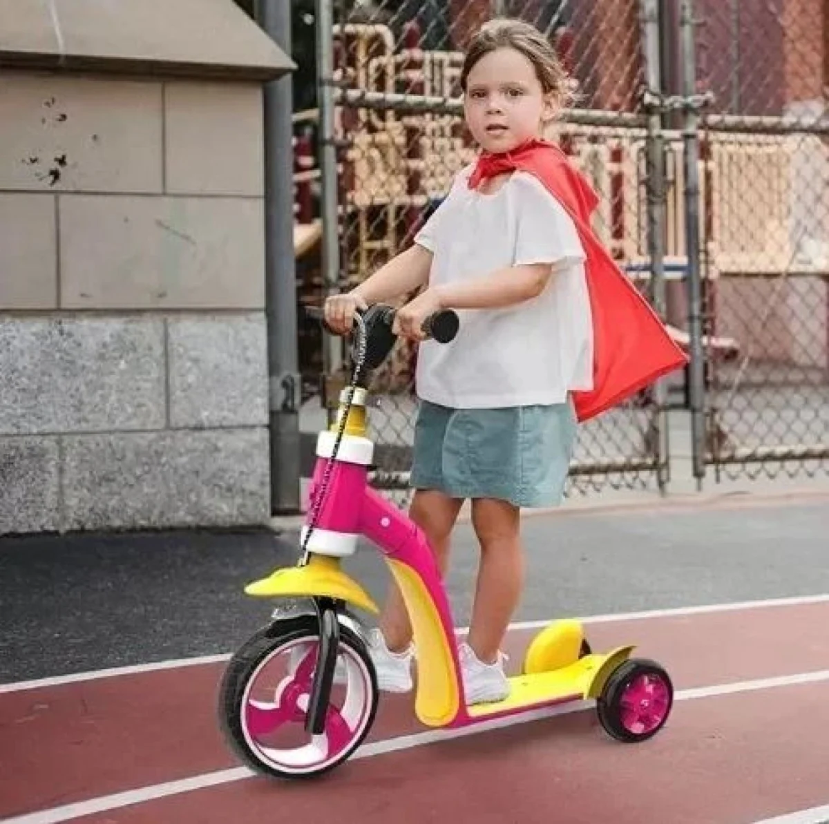 Παιδικό Πολυμορφικό Πατίνι & Ποδήλατο 2 σε 1 με 3 Τροχούς και Ρυθμιζόμενο Τιμόνι