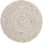 Boho Ψάθινο Σουπλά Στρογγυλό 18cm