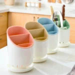 Βάση Στράγγισης για Μαχαιροπίρουνα με 3 Θέσεις Οργάνωσης - Κουζίνας Πλαστική σε τέσσερα χρώματα