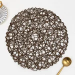 Βαμβακερό Στρογγυλό Σουπλά σε Σχέδιο Δίχτυ 38cm