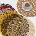 Βαμβακερό Στρογγυλό Σουπλά σε Σχέδιο Δίχτυ 38cm