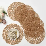 Βαμβακερό Στρογγυλό Σουπλά σε Σχέδιο Δίχτυ 38cm