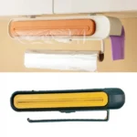 Επιτοίχια Βάση Οργάνωσης για Αλουμινόχαρτο ή Μεμβράνη, Χαρτί Κουζίνας & Θήκη για Σακούλες σε Ρολό 41x7x8cm​ σε τρεις αποχρώσεις