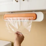 Επιτοίχια Βάση Οργάνωσης για Αλουμινόχαρτο ή Μεμβράνη, Χαρτί Κουζίνας & Θήκη για Σακούλες σε Ρολό 41x7x8cm​ σε τρεις αποχρώσεις