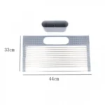 Αναδιπλούμενη Σχάρα Αποστράγγισης Σκευών σε Ρολό, Ανθεκτικό στη θερμότητα με Θήκη για Μαχαιροπίρουνα 44x33 cm