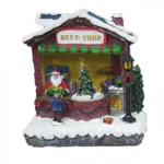 Κεραμικό Χριστουγεννιάτικο Διακοσμητικό με Φώς και Μουσική - Το Κατάστημα Δώρων του Αγιου Βασίλη - 16x10.5x17.5εκ