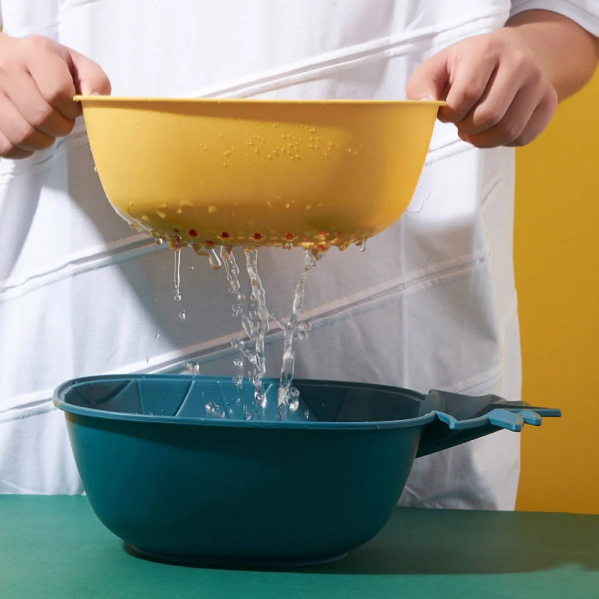 Πλαστικό Σουρωτήρι Φρούτων και Λαχανικών - Φρουτιέρα σε Σχήμα Ανανά