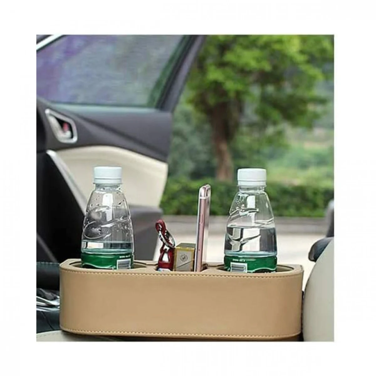 Πλαϊνή Θήκη - Ποτηροθήκη Αυτοκινήτου από Δερματίνη για επιπλέον Αποθηκευτικό Χώρο Car Valet