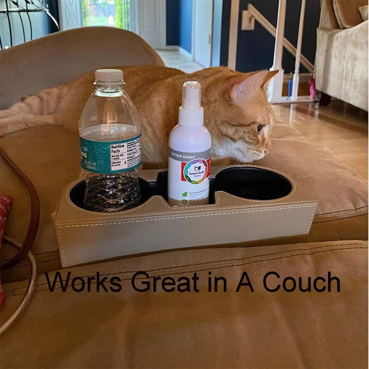 Πλαϊνή Θήκη - Ποτηροθήκη Αυτοκινήτου από Δερματίνη για επιπλέον Αποθηκευτικό Χώρο Car Valet