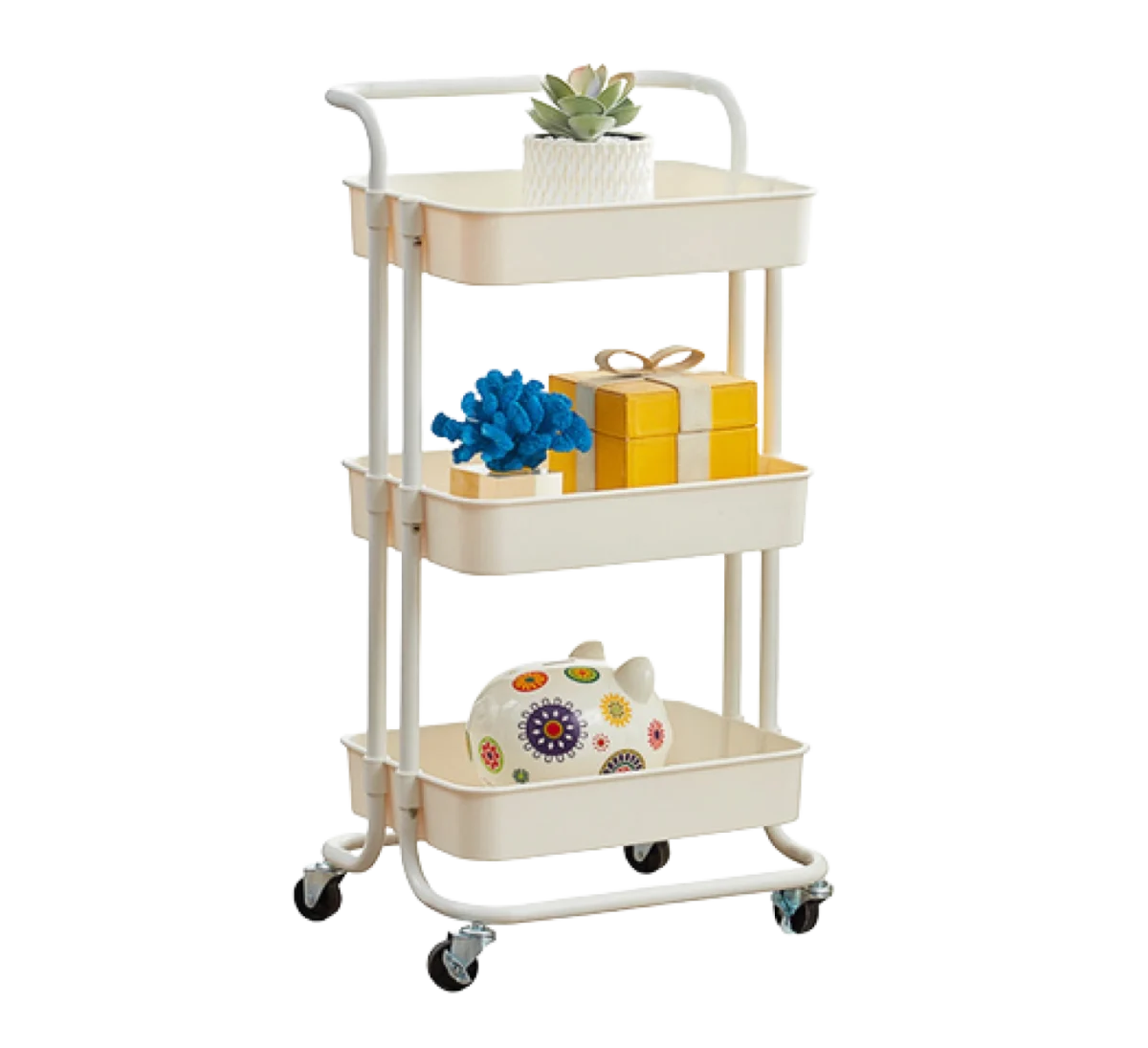 Τρόλεϊ με Λαβή και Μεταλλικό Σκελετό - 43x37x86cm