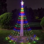 Ηλιακά Χριστουγεννιάτικα Λαμπάκια Σταλακτίτες - 20 LED RGB - 3x2m