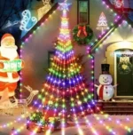 Ηλιακά Χριστουγεννιάτικα Λαμπάκια Σταλακτίτες - 20 LED RGB - 3x2m