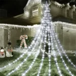 Χριστουγεννιάτικα LED Φωτάκια Εξωτερικού Χώρου σε Σχήμα Δέντρου με Αστέρι - 2m