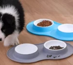 Πλαστικό ΜπολΤαίστρα Φαγητού & Νερού 2 Θέσεων με Αντιολισθητική Βάση για Σκύλους & Γάτες