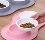 Πλαστικό ΜπολΤαίστρα Φαγητού & Νερού 2 Θέσεων με Αντιολισθητική Βάση για Σκύλους & Γάτες