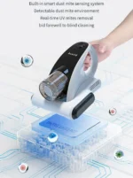XM50 Επαναφορτιζόμενο Σκουπάκι Χειρός για Ακάρεα & Σκόνη - Απολύμανση Χώρου με UV 120W - Dust Suction Mite Remover