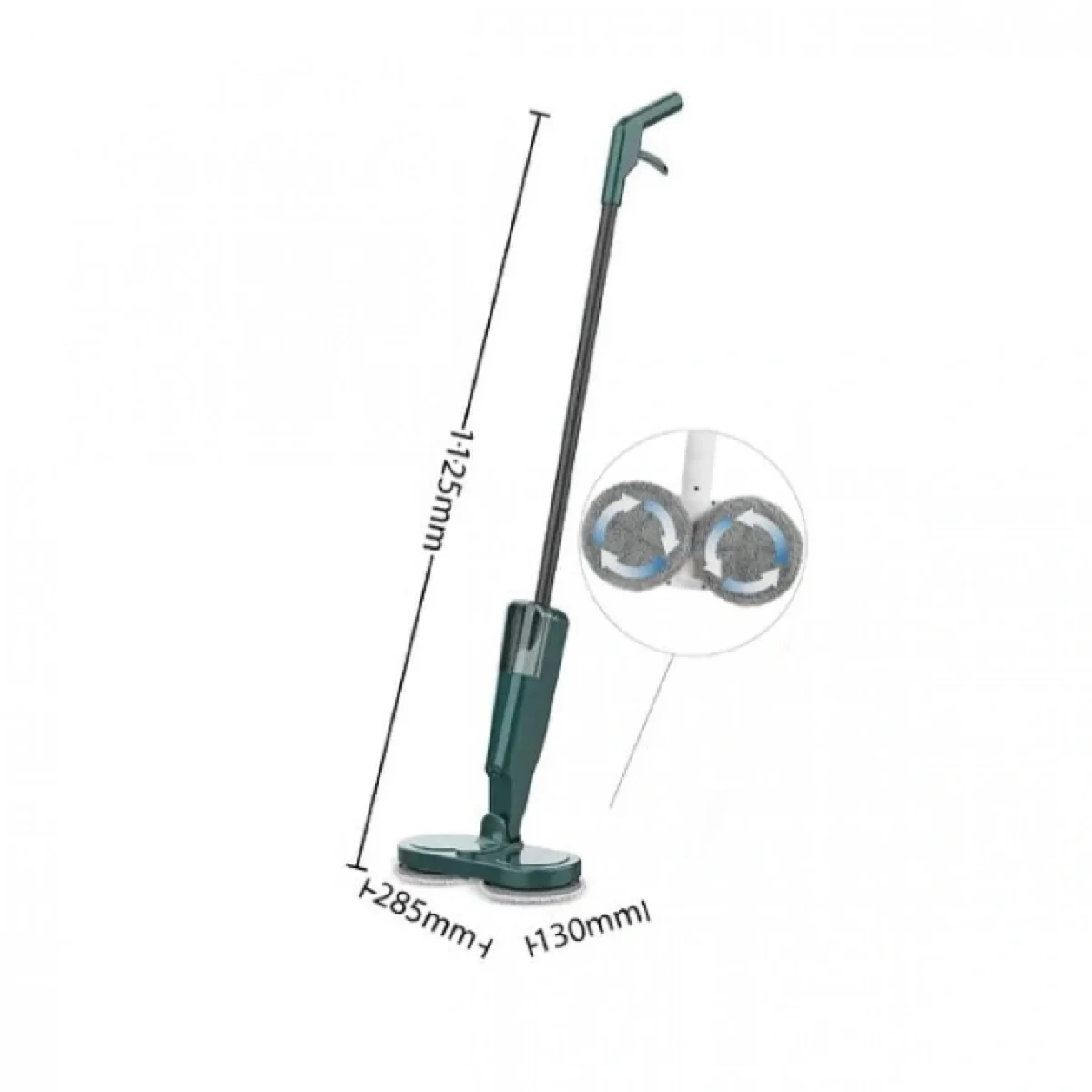 Επαναφορτιζομενη Σκούπα-Σφουγγαρίστρα 2 Κεφαλών με Σύστημα Ψεκασμού XM5