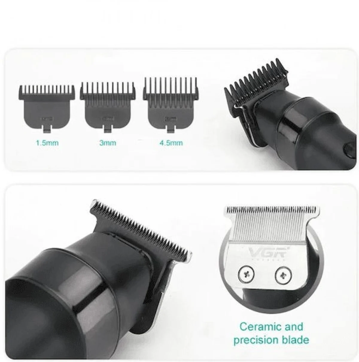 Επαναφορτιζόμενη Κουρευτική Μηχανή για Μαλλιά & Γένια VGR V-987