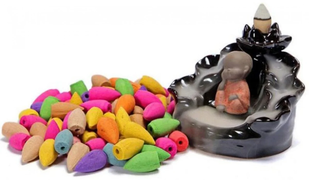 Κώνοι Θυμιάματος Αντίστροφης Ροής με Αρώματα Λουλουδιών 40 τεμαχίων