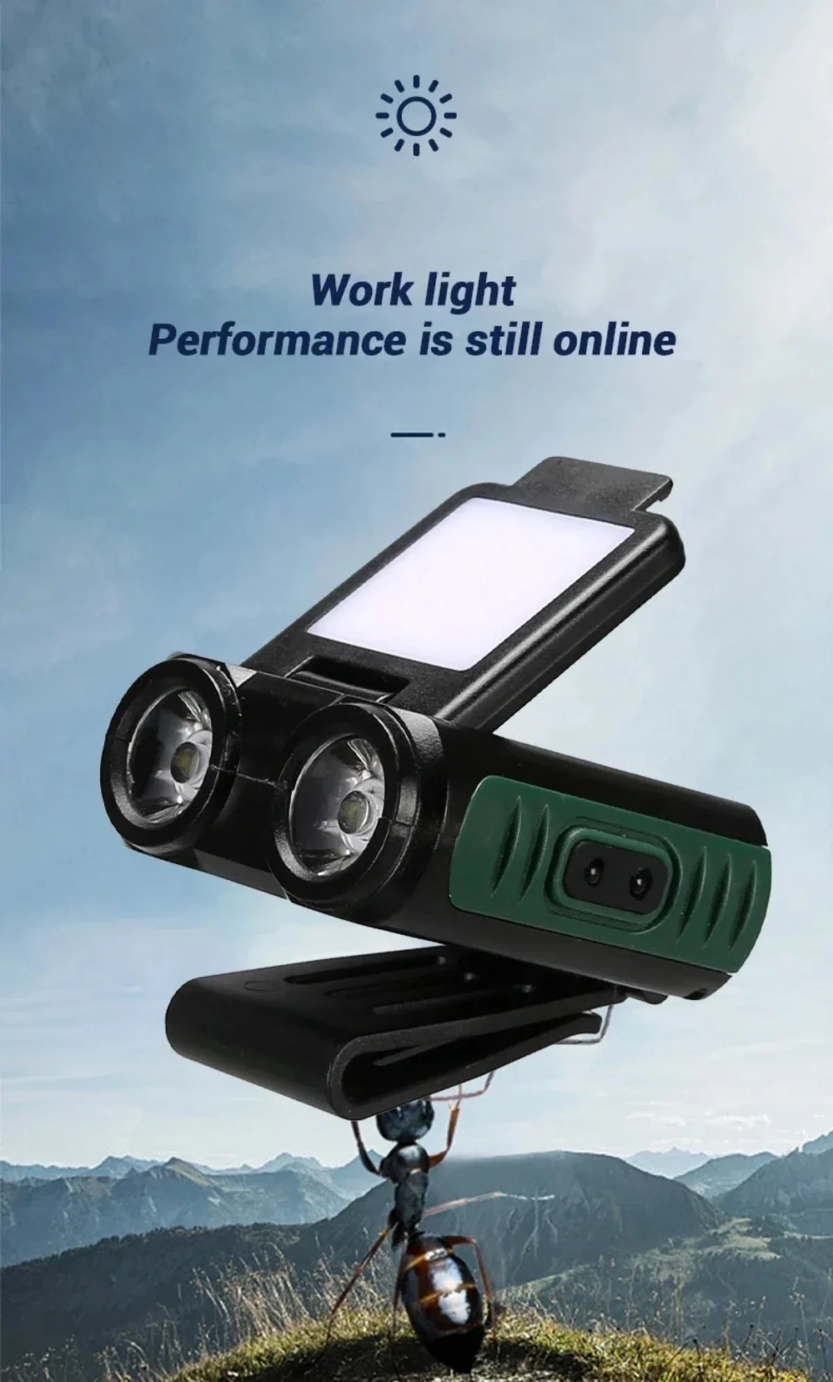 Mini Επαναφορτιζόμενος Φακός LED με Ανίχνευση Κίνησης & 5 Λειτουργίες 1200mAh