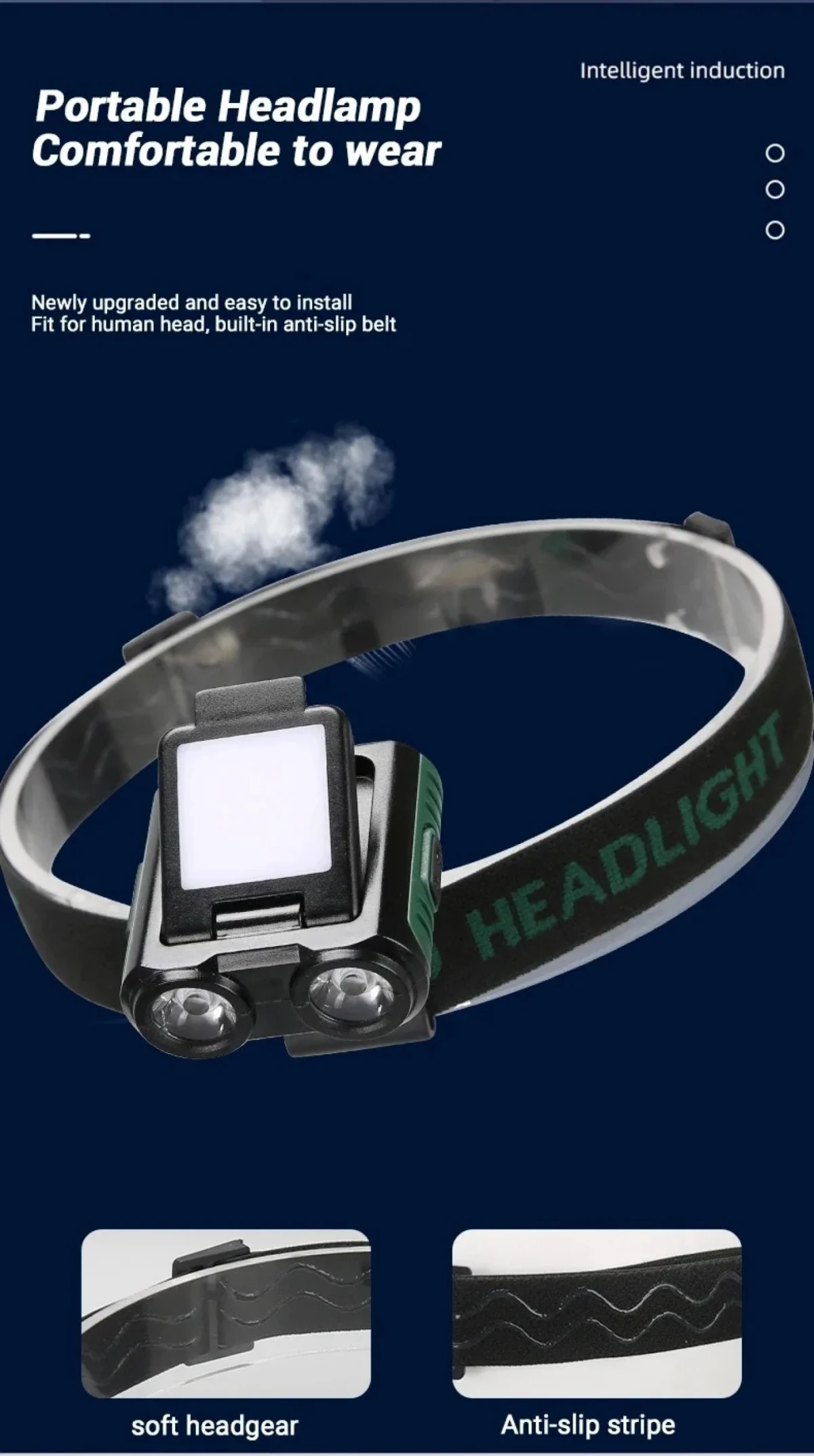 Mini Επαναφορτιζόμενος Φακός LED με Ανίχνευση Κίνησης & 5 Λειτουργίες 1200mAh