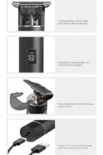 Επαναφορτιζόμενη Κουρευτική Μηχανή με LCD Οθόνη - KEMEI