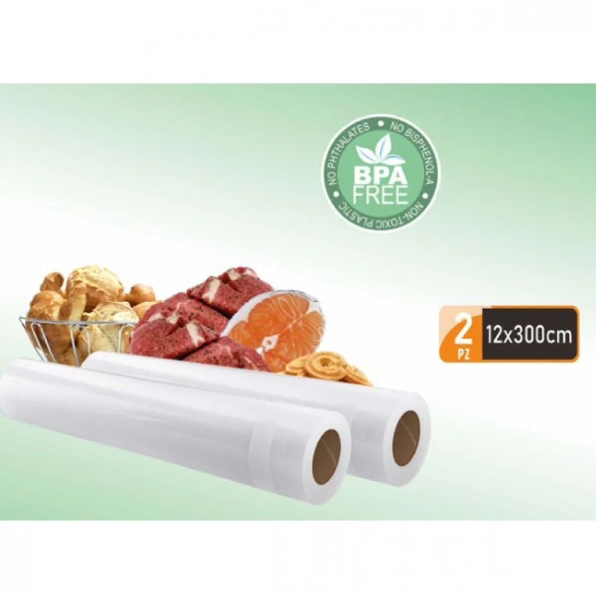 Σαγρέ Σακούλες για Συσκευές Vacuum 3mx12cm 2 Ρολά Hoomei HM-6130