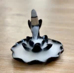 Πορσελάνινη Βάση Αντίστροφης Ροής για Αρωματικά Sticks– Backflow Incense Holder Μαύρο 11x60 cm