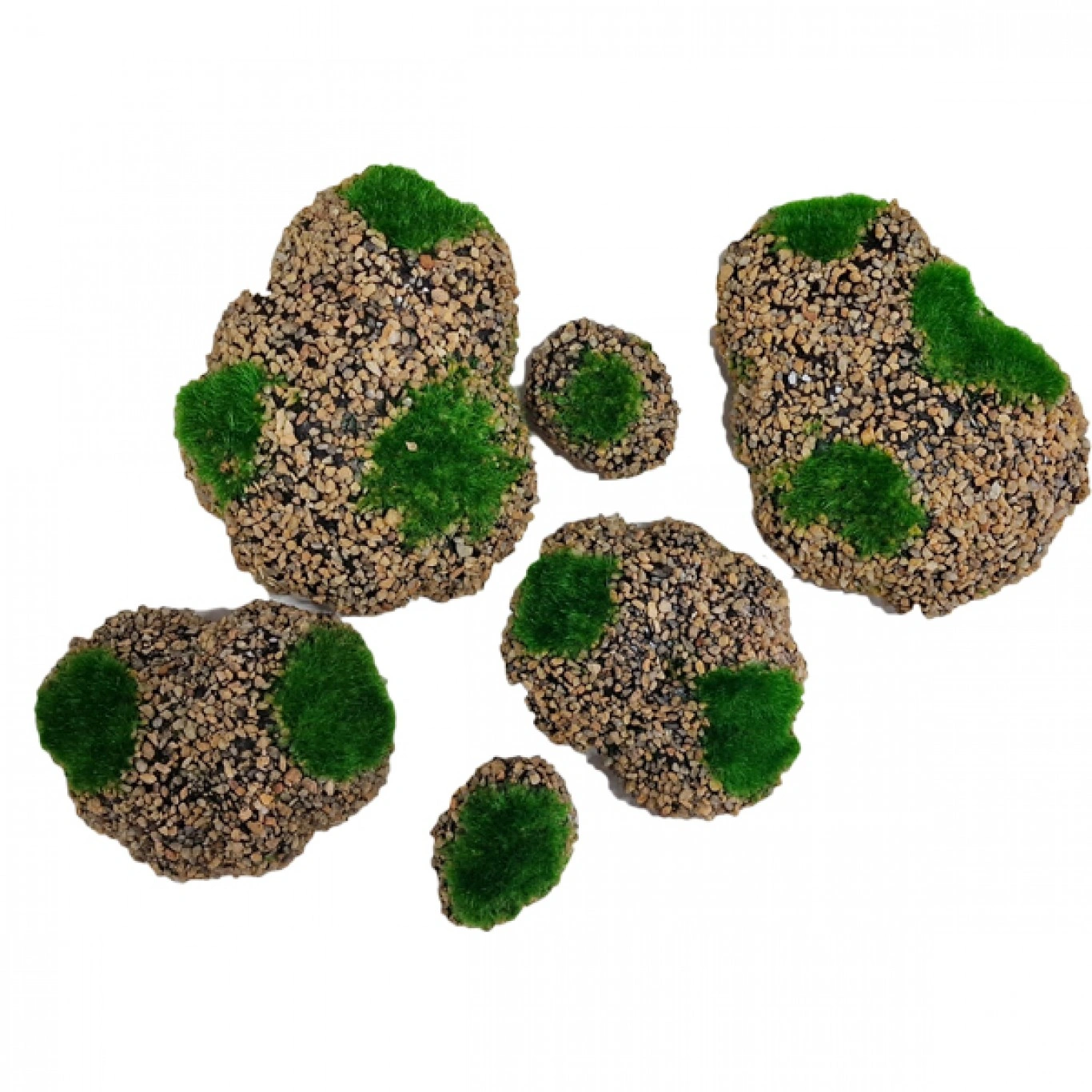 Τεχνητές Πέτρες με Βρύα και Χαλίκι από Αφρώδες Υλικό 6 Τεμάχια Τεχνητές Πέτρες με Βρύα και Χαλίκι από Αφρώδες Υλικό 6 Τεμάχια