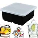 Παγοθήκη Σιλικόνης με Καπάκι για 4 Μεγάλα Παγάκια 11.8 x8 x 10.6 εκ.