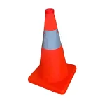 45cm Πτυσόμενος Κώνος Σήμανσης Πορτοκαλί με Ανακλαστική Ταινία – PVC