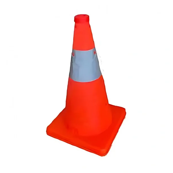 45cm Πτυσόμενος Κώνος Σήμανσης Πορτοκαλί με Ανακλαστική Ταινία – PVC