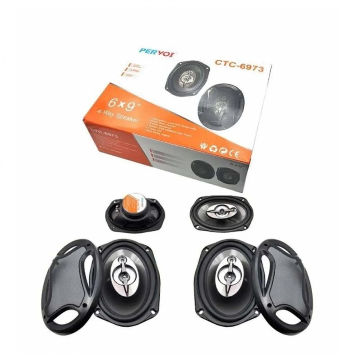 Σετ Οβάλ Ηχεία Αυτοκινήτου 6×9″ με 150W RMS 4 Δρόμων CTC-6973