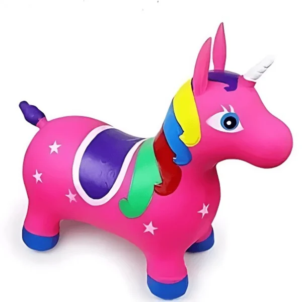 Φουσκωτό Ζωάκι Χοπ Χοπ Χρωματιστός Μονόκερος 55x27x42cm για Παιδιά 3+ ετών