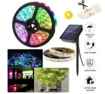 Αδιάβροχη Αυτόνομη RGB Ταινία LED 3528 SMD, με Ηλιακό Πάνελ & Τηλεχειριστήριο, RGB Ταινία Led 5 Μέτρων