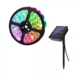 Αδιάβροχη Αυτοκόλλητη & Αυτόνομη RGB Ταινία με Ηλιακό Πάνελ 5 Μέτρων