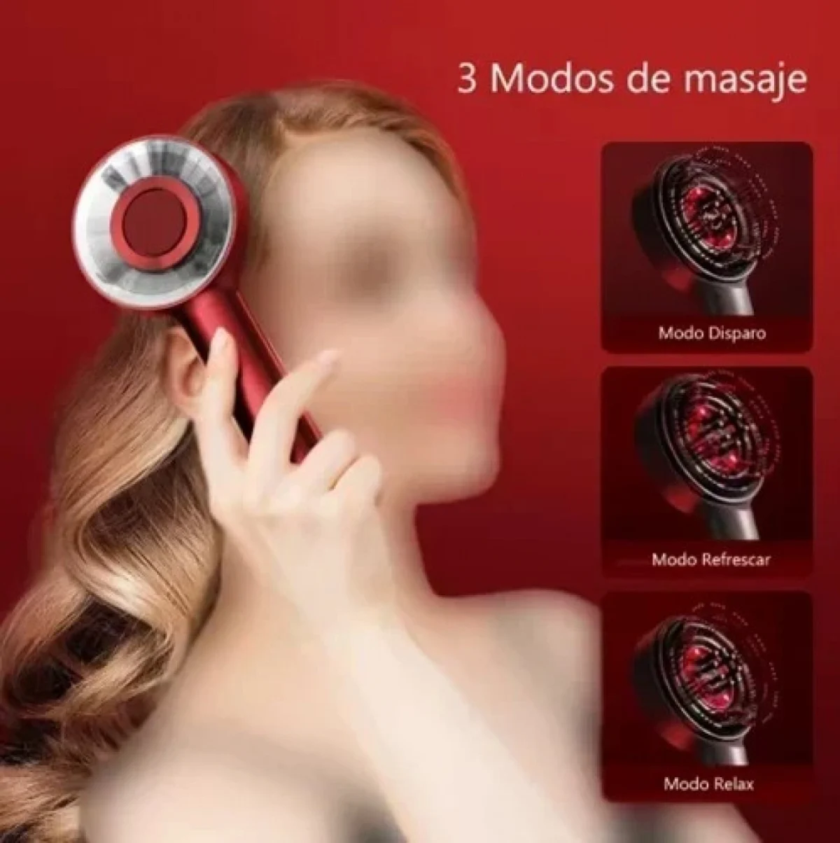 Βούρτσα Μαλλιών με Λειτουργία Μασάζ XYT-0801 Κόκκινη