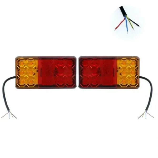 Σετ 2 Τεμάχια Πίσω Φανάρια Φορτηγού 12V – 24V 16SMD SY-HWD0154B