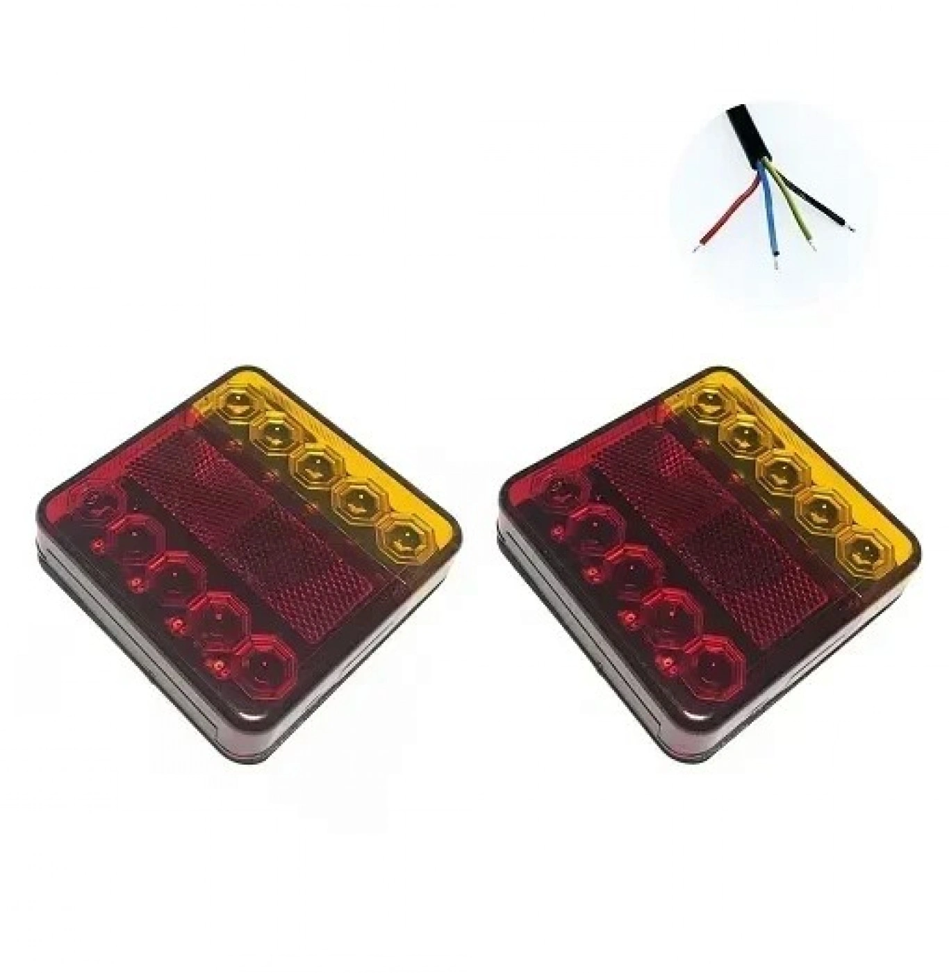 Σετ 2 Τεμάχια Πίσω Φανάρια Φορτηγού 12V – 24V 10SMD SY-HWD0088E Σετ 2 Τεμάχια Πίσω Φανάρια Φορτηγού 12V – 24V 10SMD SY-HWD0088E