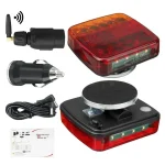 Σετ 2 Τεμάχια Φώτα Τρέιλερ -Φλας-Στοπ-Πορείας LED με Μαγνήτη 24V