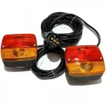 2τμχ Σετ Μαγνητικά Φανάρια Φλας-Στοπ 12V για Τρέιλερ IP65 με Καλώδιο W15968