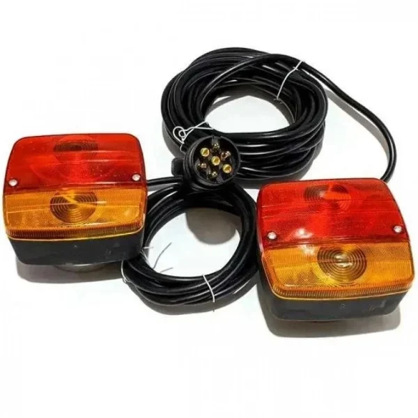 2τμχ Σετ Μαγνητικά Φανάρια Φλας-Στοπ 12V για Τρέιλερ IP65 με Καλώδιο W15968