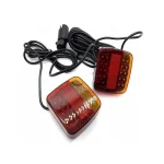 2τμχ Σετ Μαγνητικά Φανάρια Φλας-Στοπ 12V για Τρέιλερ IP65 με Καλώδιο W15968