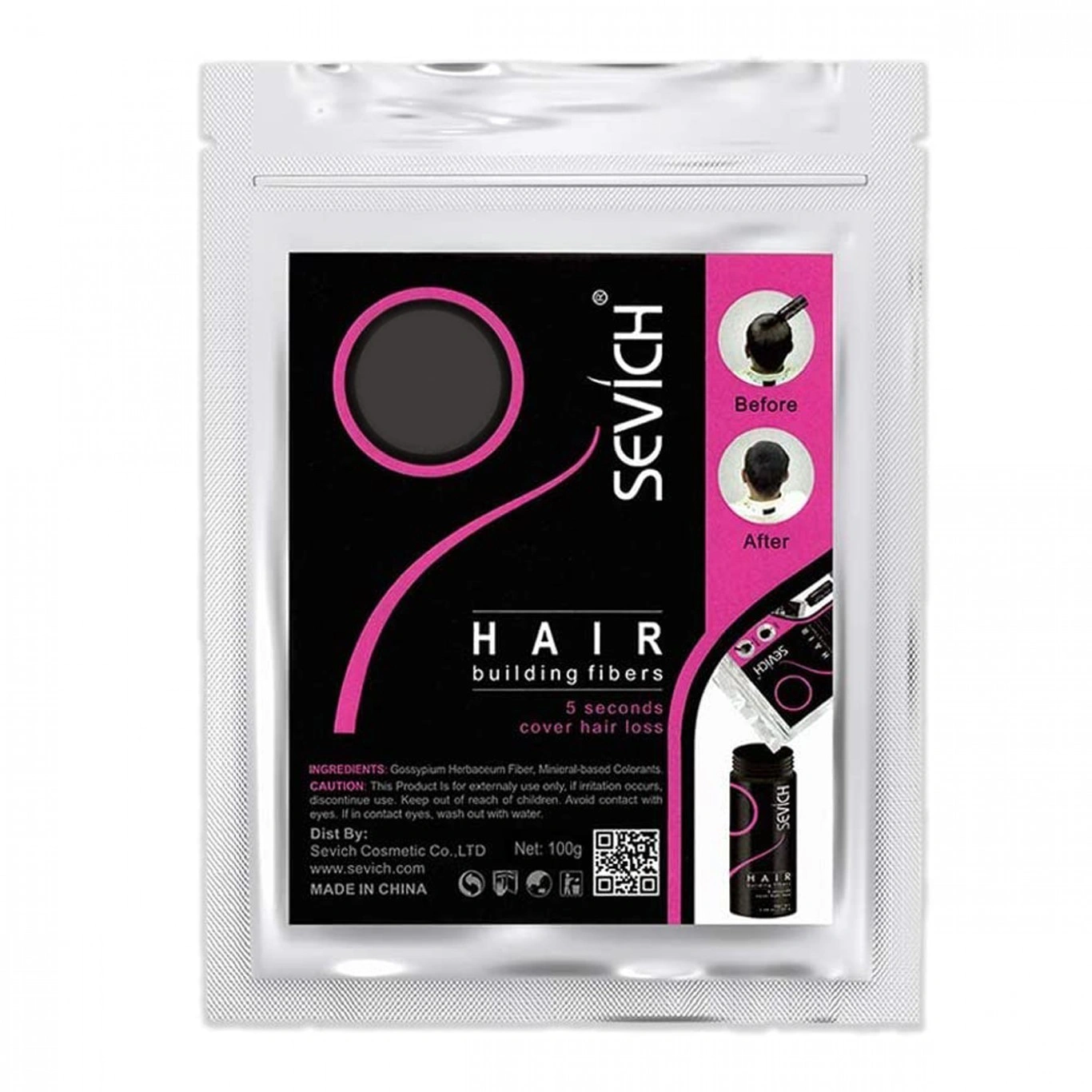100gr Black Sevich Hair Building Fibers Refill Pack, Μικρο-ίνες Κερατίνης 100gr Black Sevich Hair Building Fibers Refill Pack, Μικρο-ίνες Κερατίνης