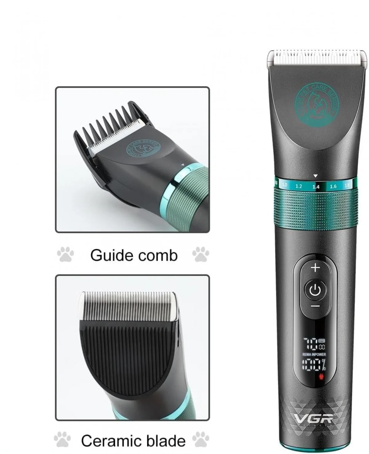 VGR V-209 Επαναφορτιζόμενη Μηχανή Καλλωπισμού Κατοικιδίων