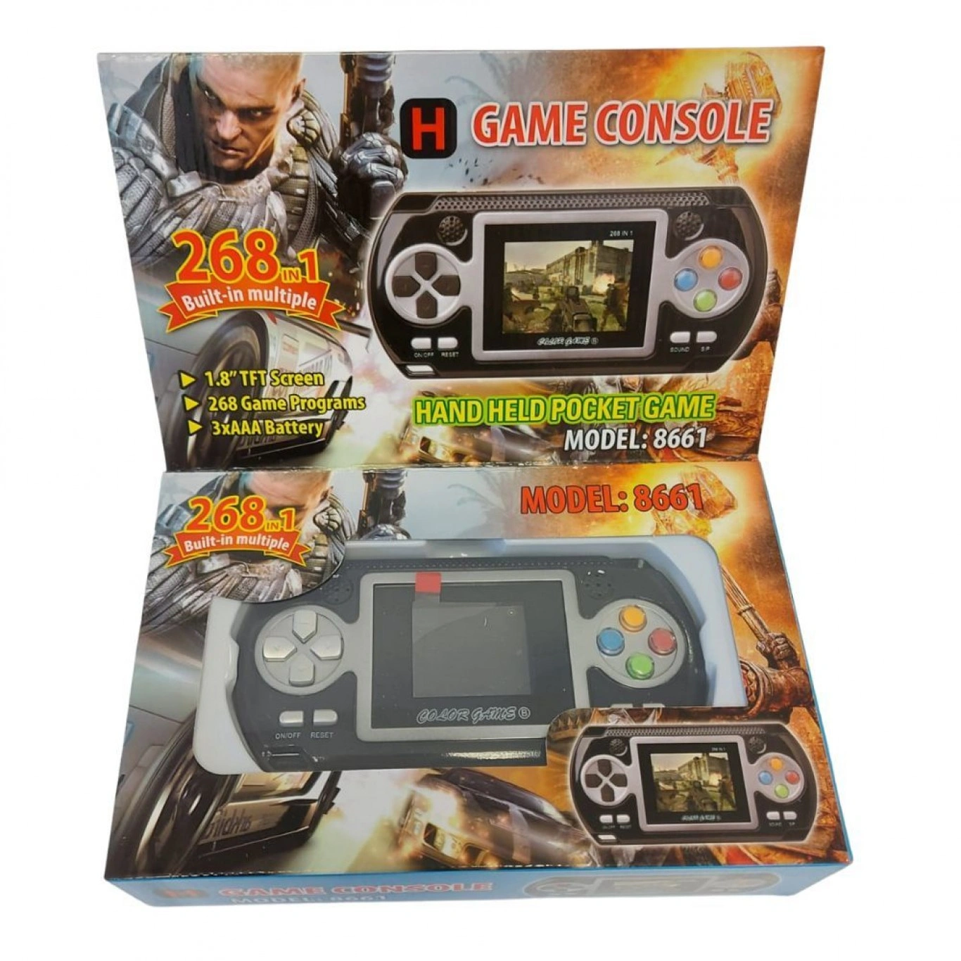Κονσόλα Χειρός με 268 Ενσωματωμένα Παιχνίδια 268 in 1 Κονσόλα Χειρός με 268 Ενσωματωμένα Παιχνίδια 268 in 1