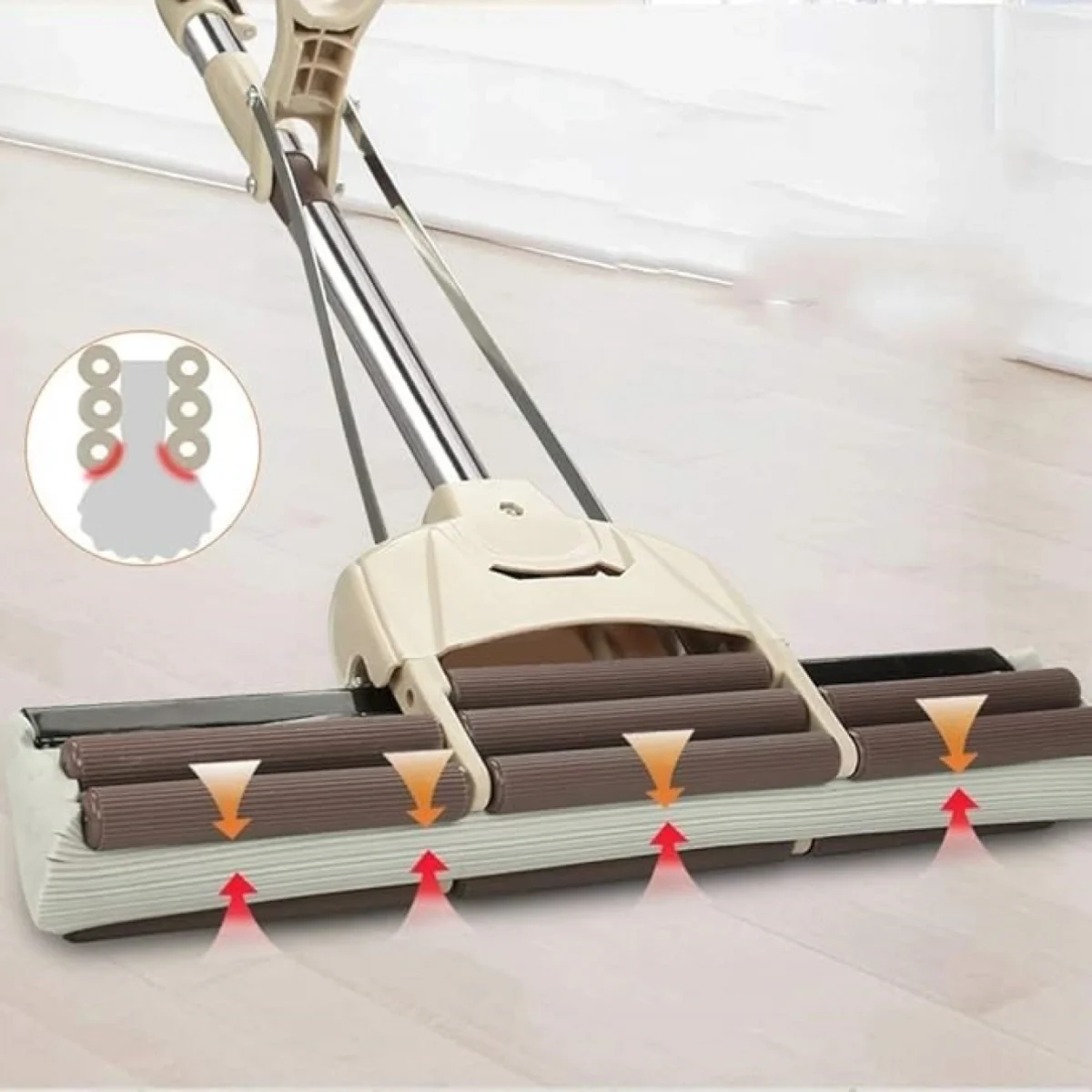 Ανοξείδωτη 360° Τηλεσκοπική Σφουγγαρίστρα 2715715